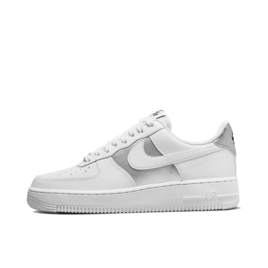 Nike Air Force 1 空军一号 板鞋 轻便舒适百搭耐磨防滑复古 女款/白色/银色