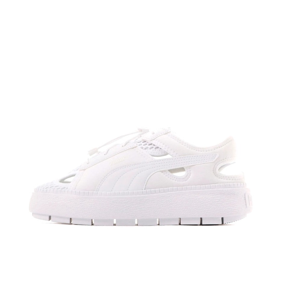 推荐商品：Puma/彪马 Basket Platform 板鞋 休闲复古轻便厚底增高防滑抓地 女款/白色
