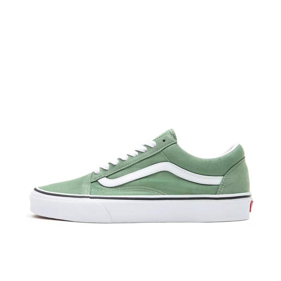 推荐商品：Vans/范斯 Old Skool 滑板鞋 板鞋 轻便防滑复古舒适经典 浅绿色/白色
