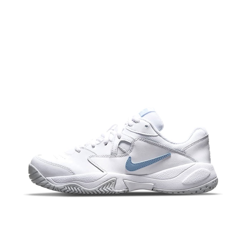 推荐商品：Nike Court Lite 2 防滑耐磨 轻便透气 舒适运动 硬地球场 网球鞋 白色/浅蓝色