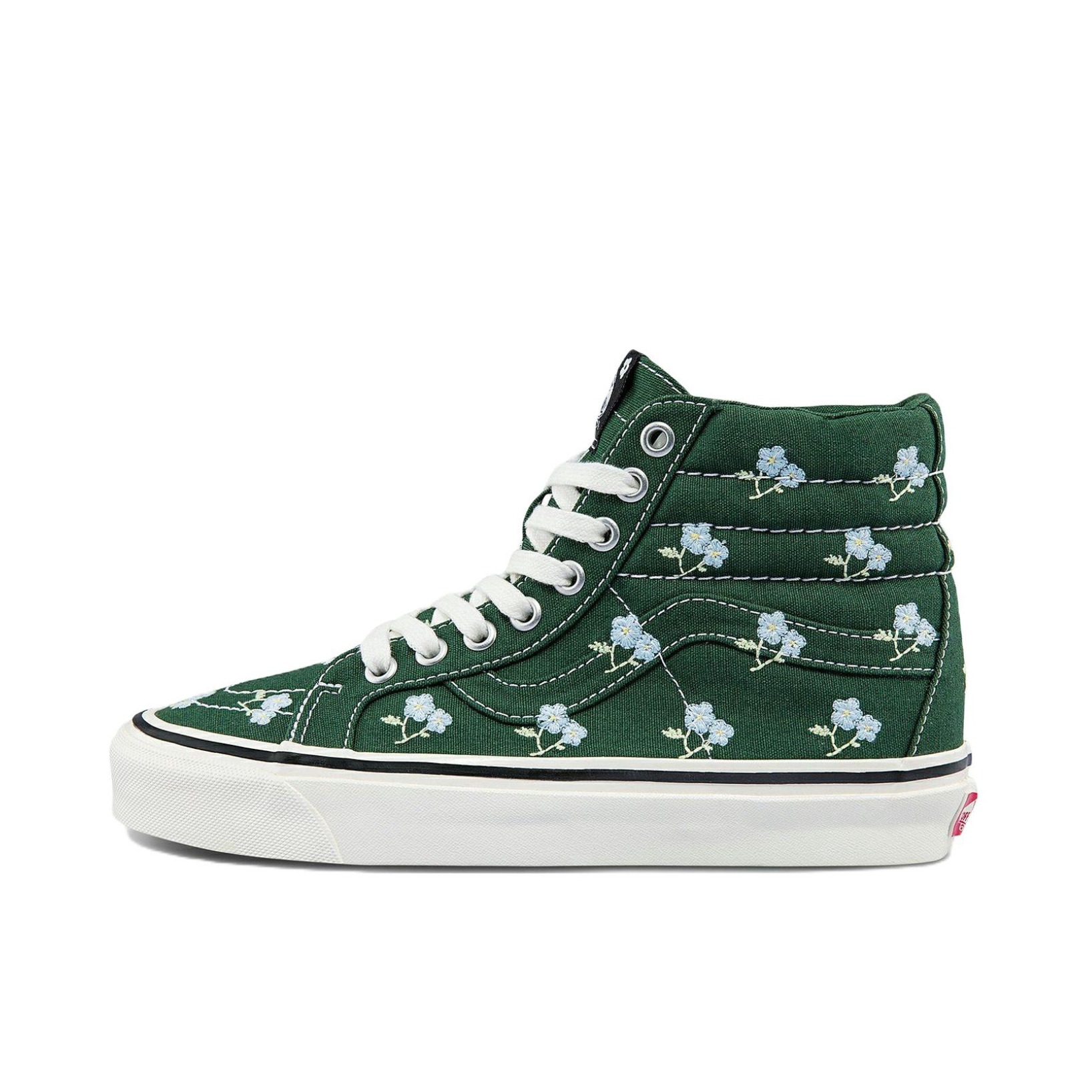推荐商品：Vans/范斯 SK8-Hi 板鞋 潮流经典拼接复古街头厚底 Sandy Liang联名/绿色/花卉刺绣
