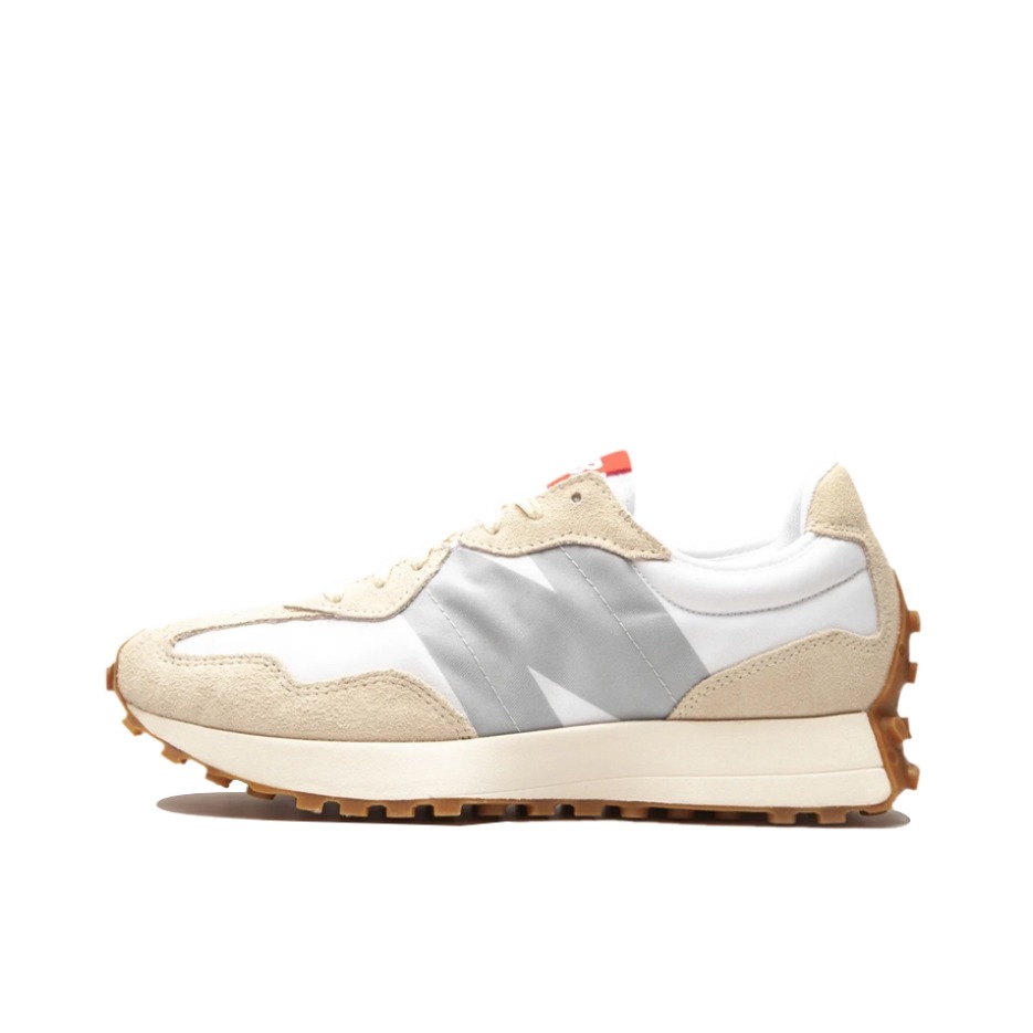 推荐商品：【IU同款】 New Balance 327 跑鞋 舒适复古防滑耐磨休闲透气减震拼接运动防水织物慢跑圆头 白色/灰色
