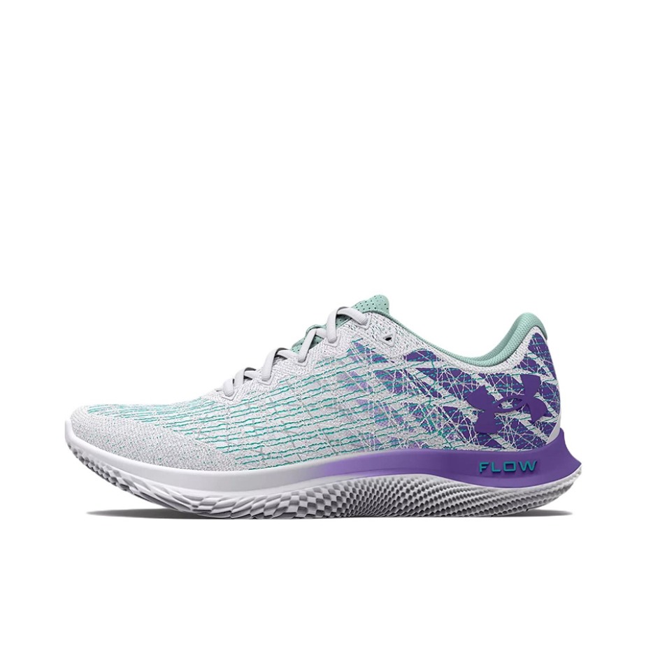 推荐商品：Under Armour/安德玛 Flow Velociti Wind 2 健身训练 减震回弹 防滑耐磨 舒适透气 跑鞋 女款/白紫