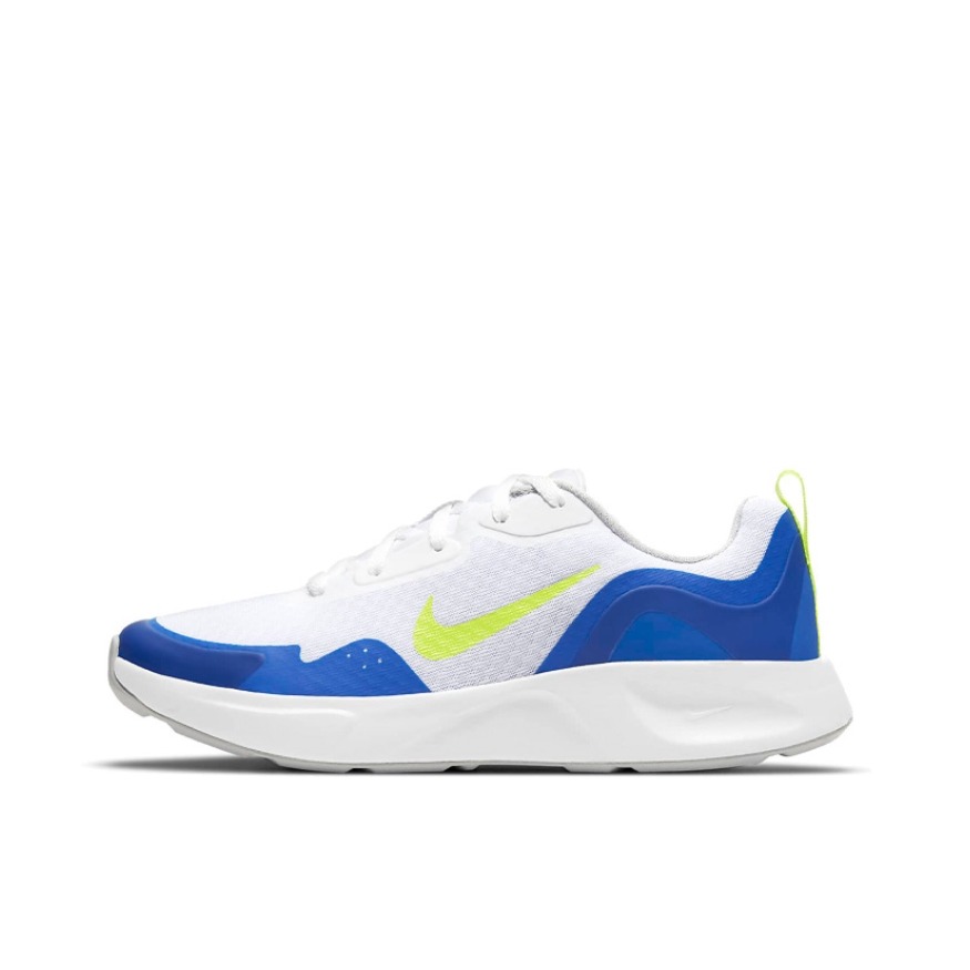 推荐商品：Nike Wearallday 跑鞋 缓震抓地回弹舒适轻便耐磨网面透气织物合成革复古 白色/黄色/蓝色