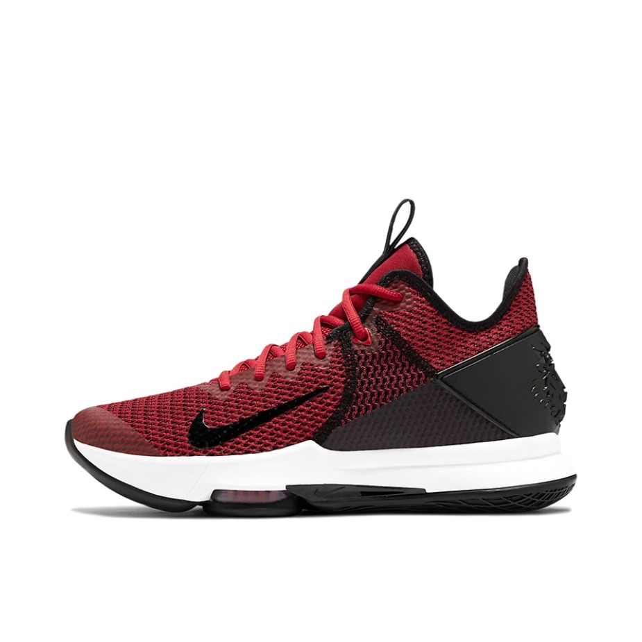 推荐商品：Nike LeBron Witness 4 詹姆斯 防滑耐磨 包裹性实战 篮球鞋  国内版/黑色/健身红/白色