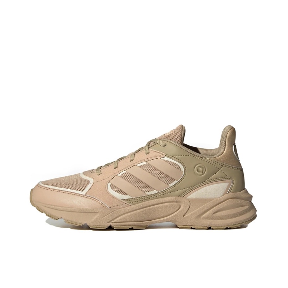 推荐商品：adidas 90s Valasion 运动休闲鞋 减震耐磨网面透气防滑舒适复古时尚排汗 褐色