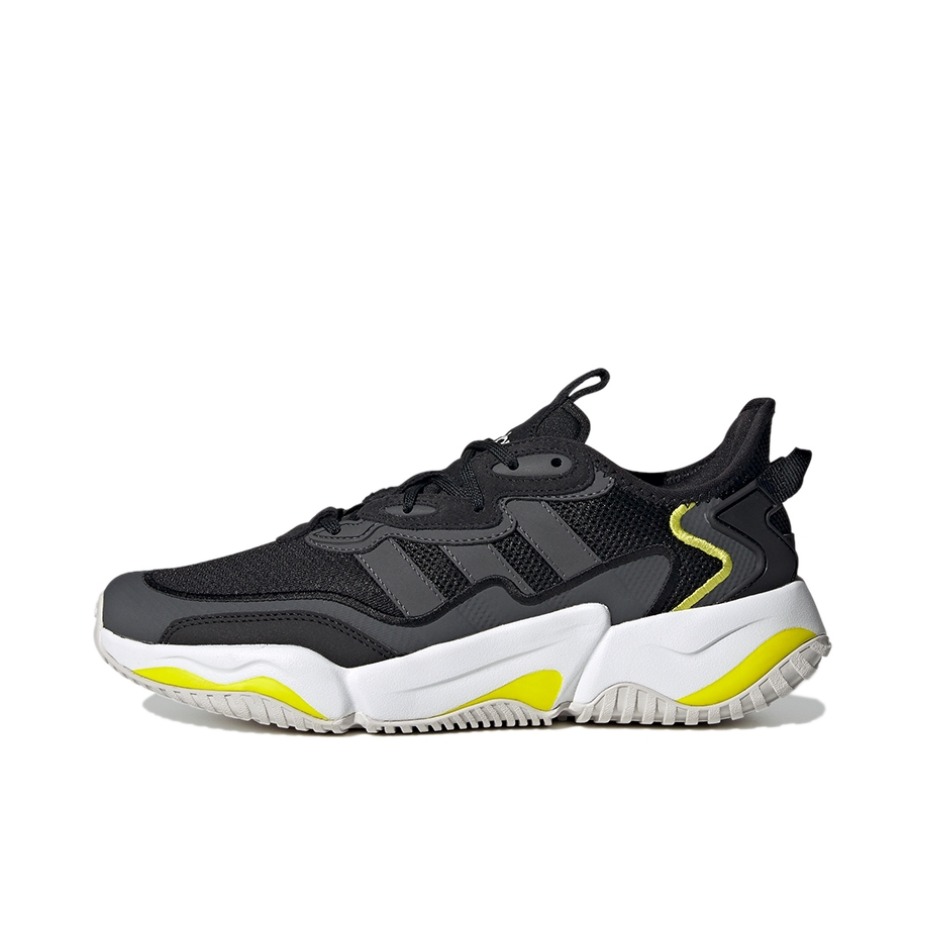 推荐商品：adidas NEO Nitrocharge 舒适耐磨 轻便透气 缓震 复古 休闲鞋 黑色/白色/黄色