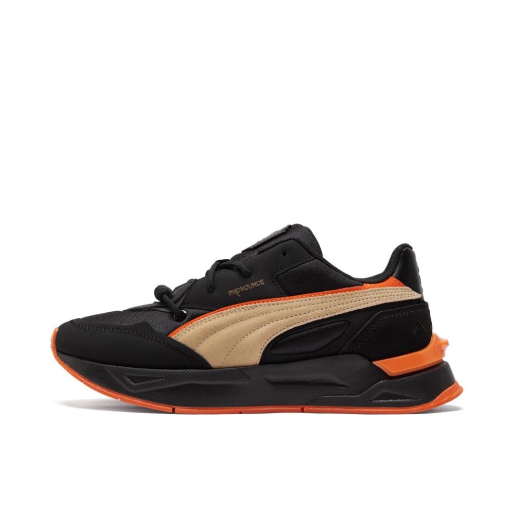 推荐商品：Puma/彪马 Mirage 运动休闲鞋 防滑耐磨时尚潮流舒适透气复古圆头 PRONOUNC联名/黑色/橙色