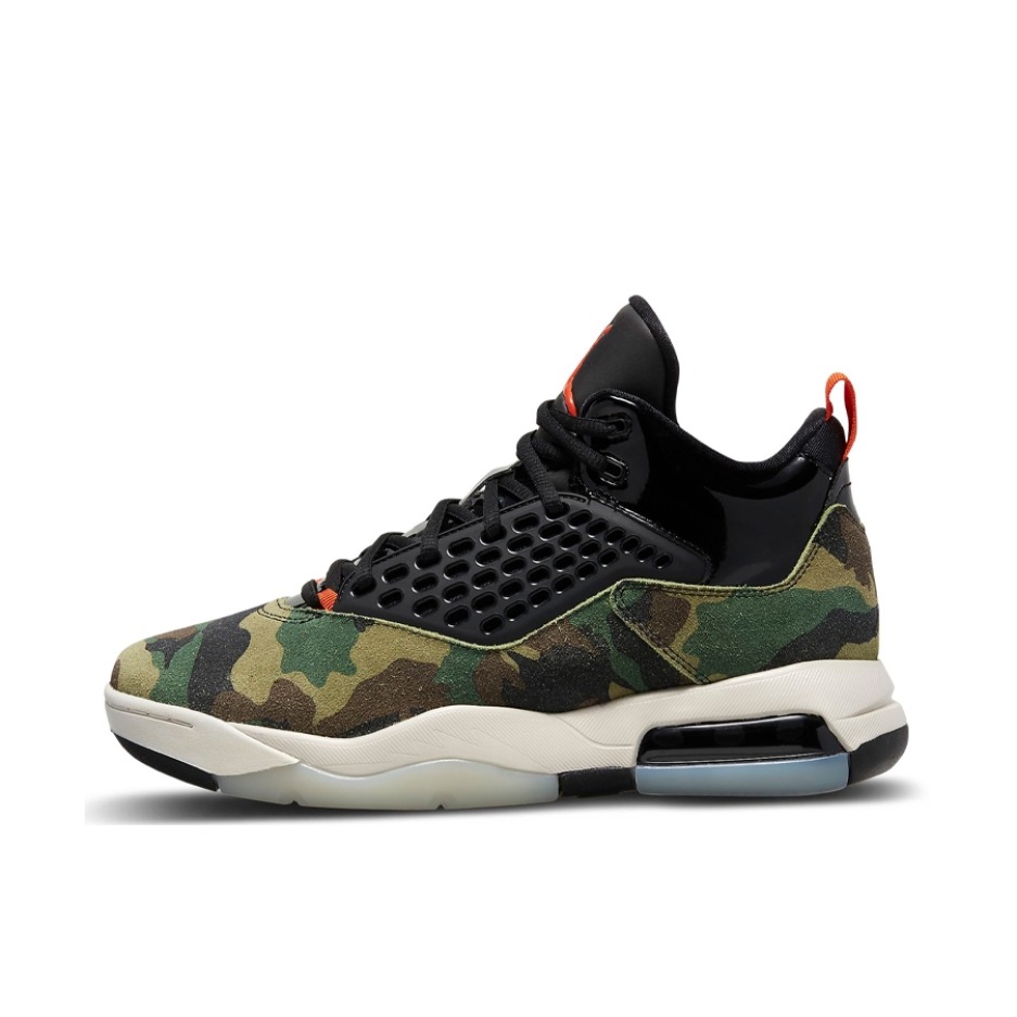 推荐商品：Air Jordan Maxin 200 篮球鞋 防滑耐磨舒适减震轻质透气合成革织物支撑复古百搭潮流时尚抓地 黑色/军绿迷彩