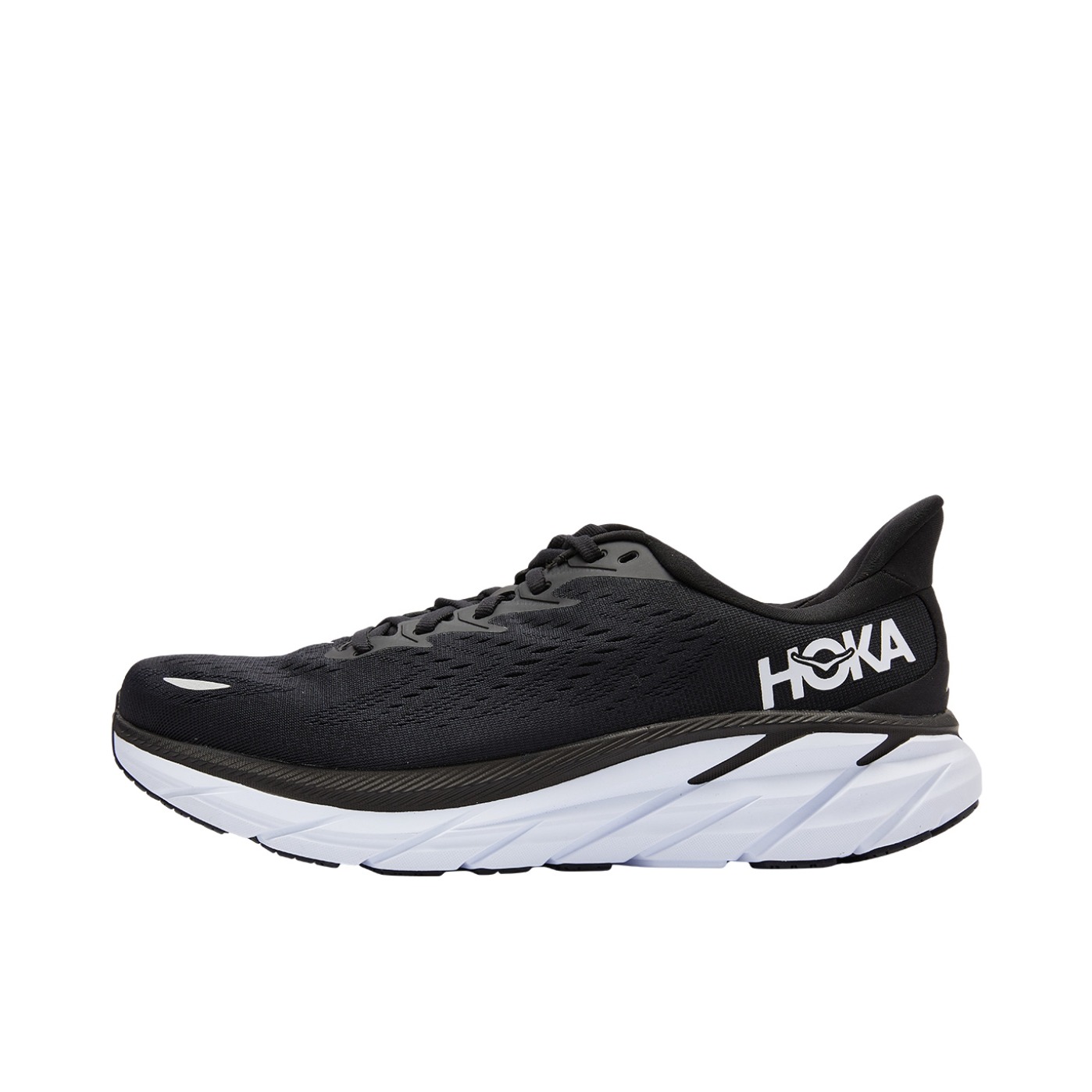 推荐商品：HOKA ONE ONE Clifton 克利夫顿 8 减震回弹 防滑耐磨 网布透气 跑鞋 黑色/白色