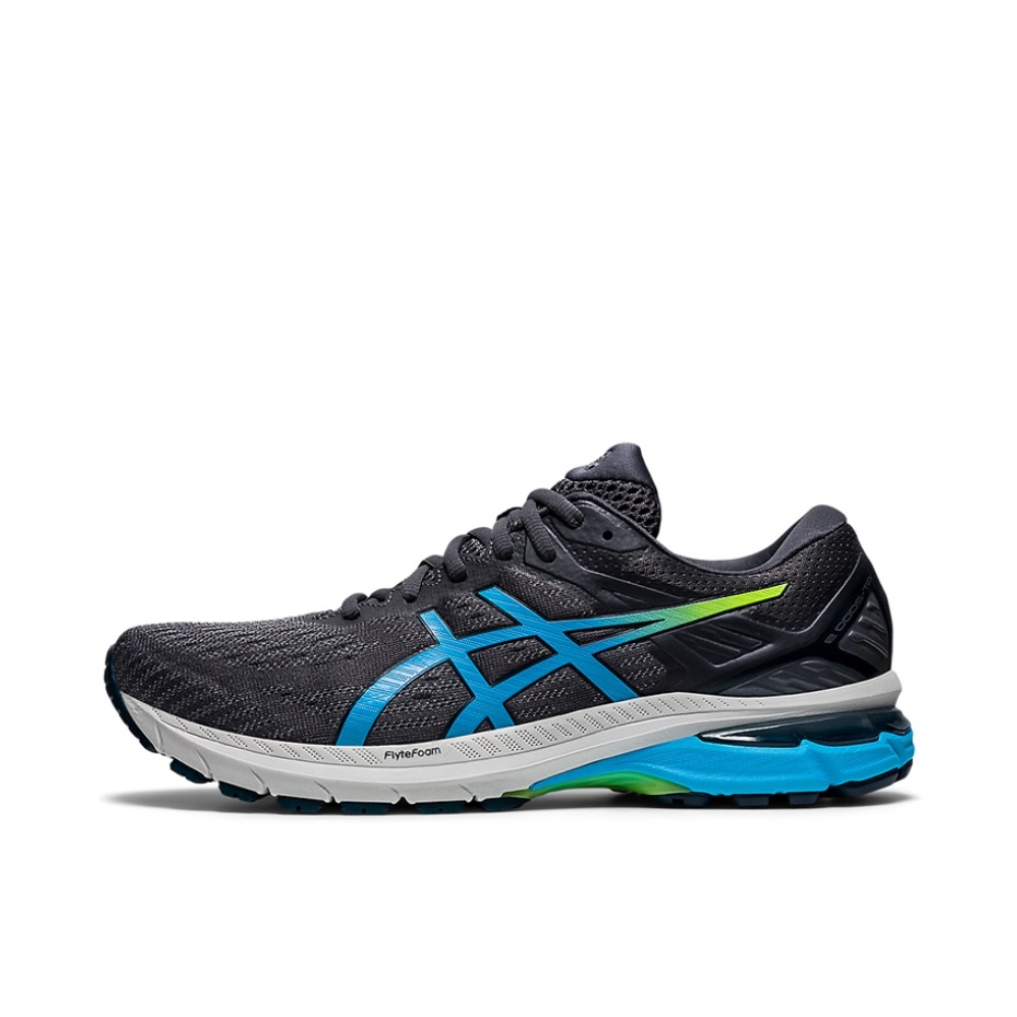 推荐商品：Asics/亚瑟士 GT-2000 9 跑鞋 稳定支撑减震防滑耐磨轻便透气时尚运动 2E/灰色/湖蓝