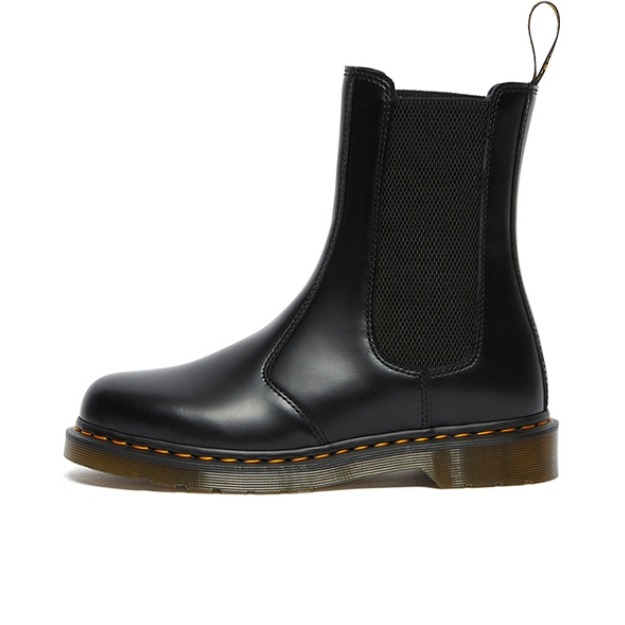 推荐商品：Dr. Martens/马汀博士 2976 时尚复古 英伦风 休闲舒适 圆头 烟筒靴 切尔西靴 中筒/光面/黑色