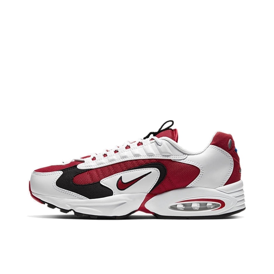 推荐商品：Nike Air Max Triax 96 跑鞋 气垫缓震舒适耐磨轻便透气织物支撑复古百搭 Gym Red 白红