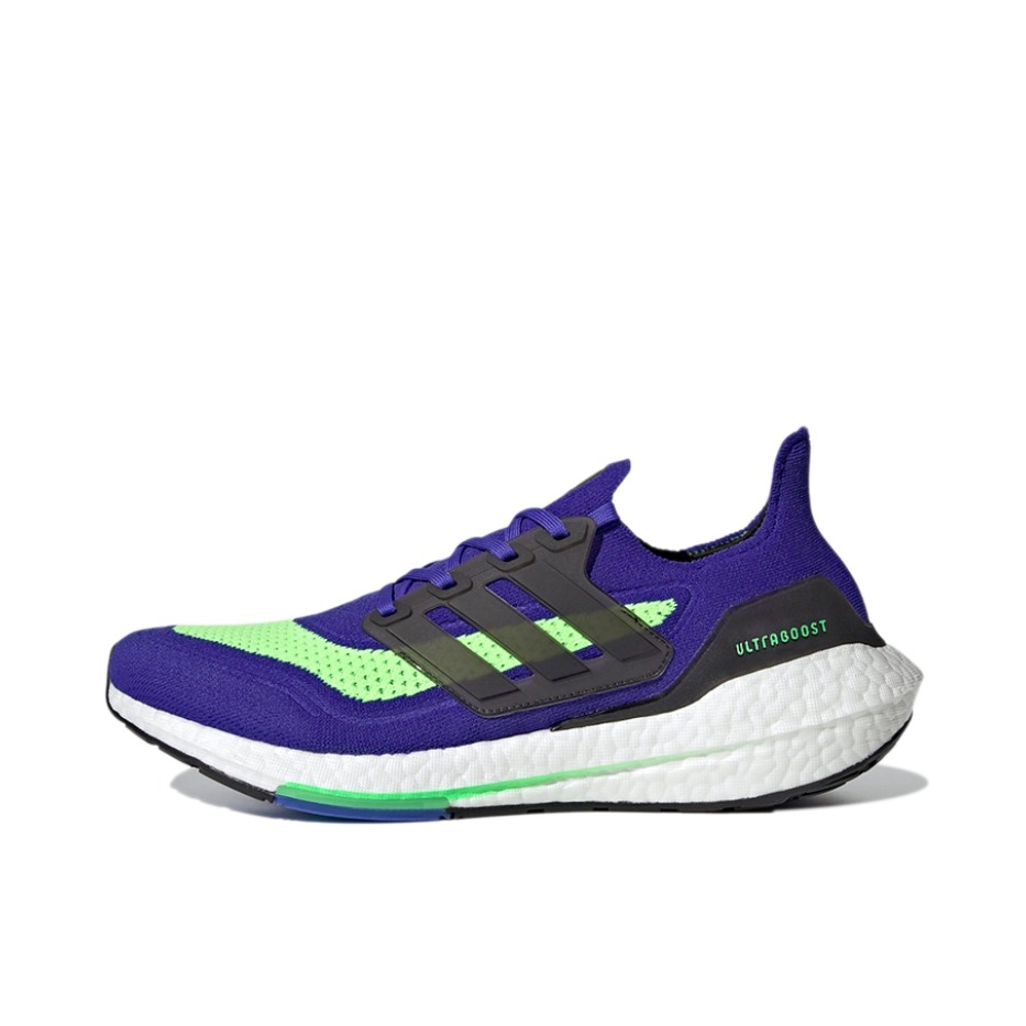 推荐商品：adidas UltraBoost 21 跑鞋 经典透气缓震织物防滑支撑防水马拉松抗扭转回弹圆头 丁香紫
