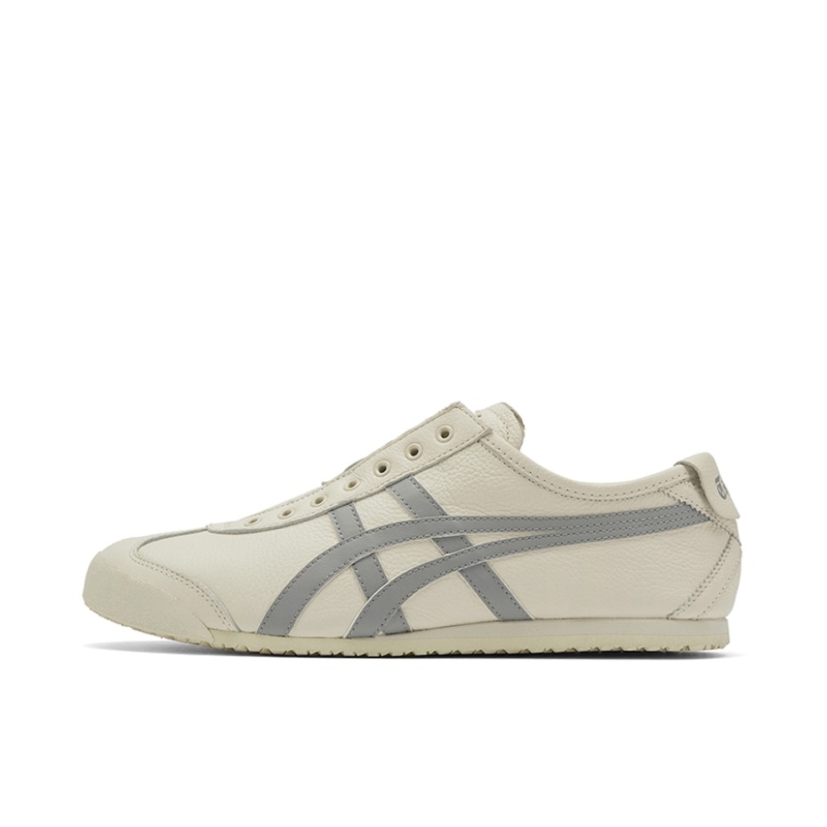推荐商品：Onitsuka Tiger/鬼塚虎 Mexico 66 Slip-on 懒人鞋 德训鞋 运动休闲鞋 复古轻便透气一脚蹬舒适百搭 白色/灰色