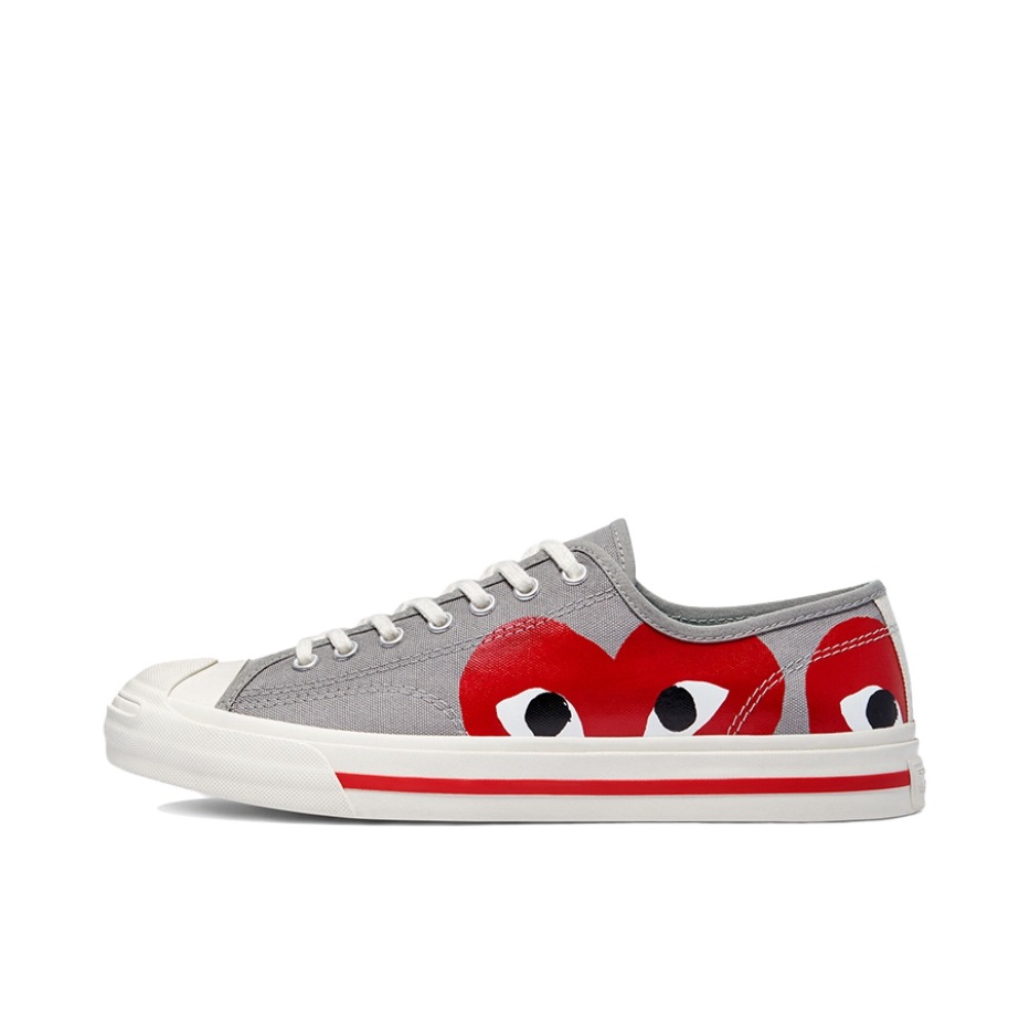 推荐商品：Converse/匡威 Jack Purcell 帆布鞋 圆头防滑耐磨减震轻便复古日常百搭 CDG联名/低帮/灰红