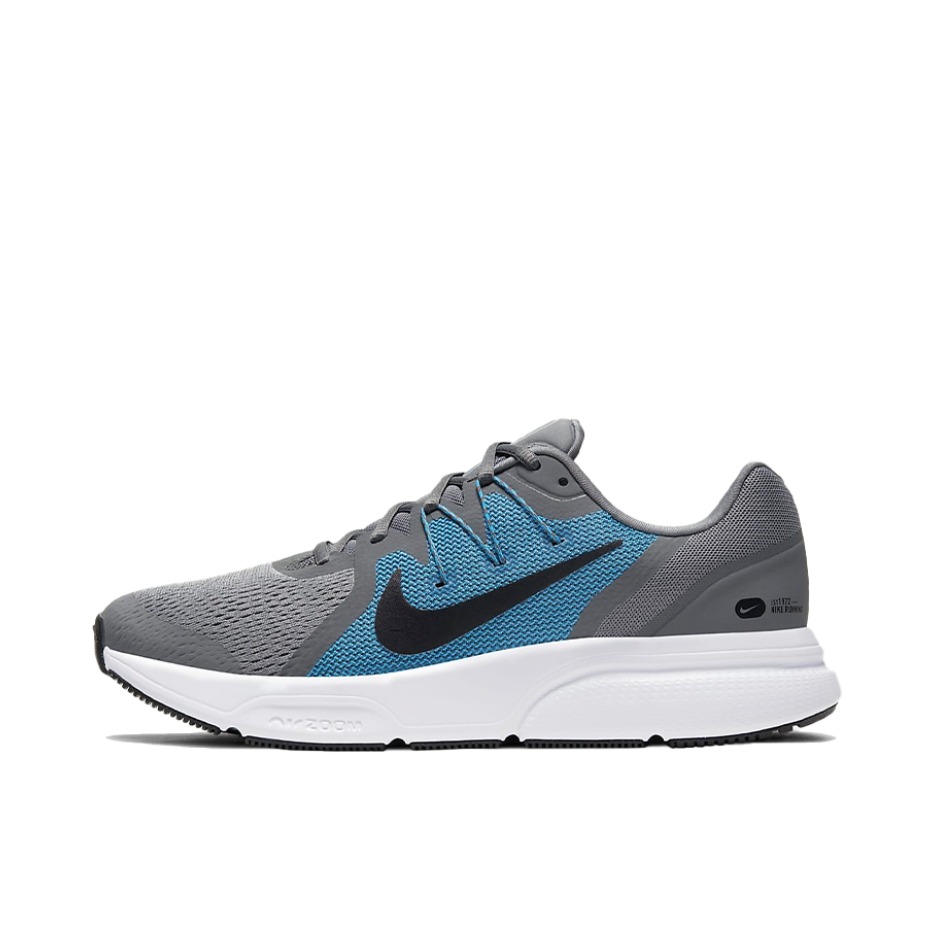 推荐商品：Nike Zoom Span 3 跑鞋 缓震回弹舒适轻便网面透气耐磨织物合成革日常跑 烟灰/清透蓝/铁灰/黑色