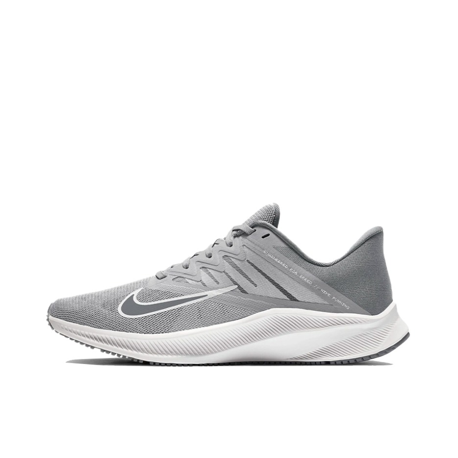 推荐商品：Nike Quest 3 跑鞋 网面透气减震轻便防滑耐磨舒适防水 浅灰/白色