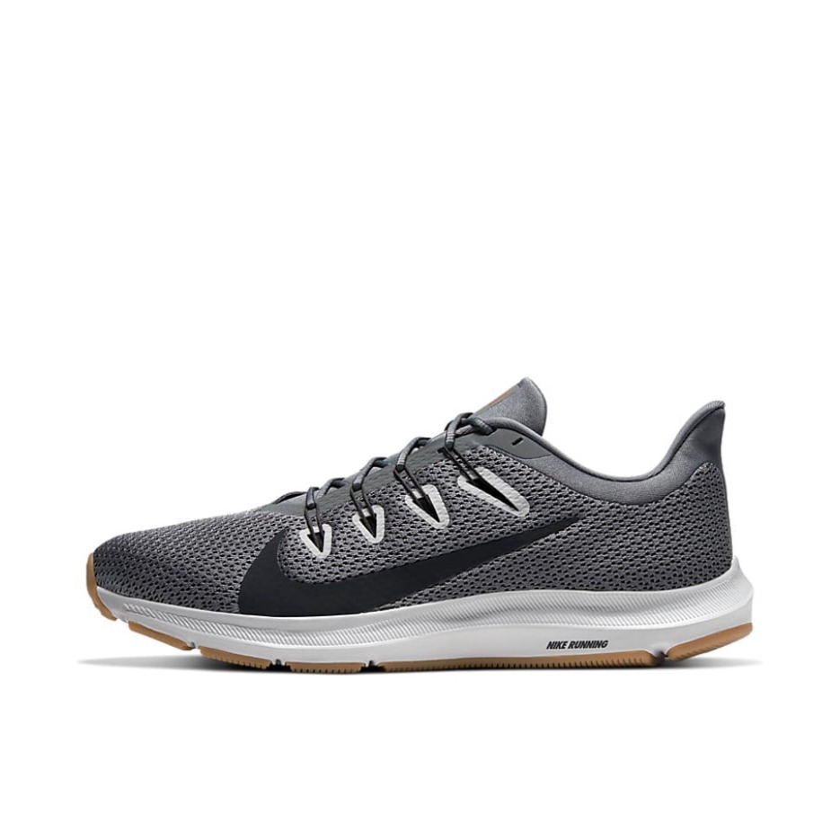 推荐商品：Nike Quest 2 跑鞋 防滑耐磨减震回弹轻便透气舒适百搭织物支撑 灰色/黑色