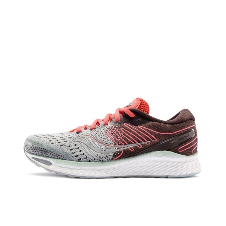 推荐商品：Saucony/索康尼 Freedom 自由 3 缓震 轻便透气 魔术贴 网布 低帮 跑鞋 灰珊瑚红