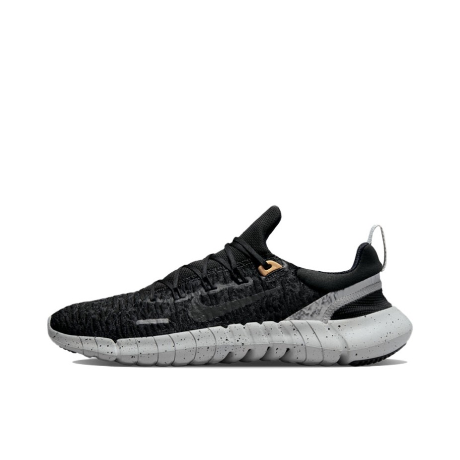 推荐商品：Nike Free Run 5.0 跑鞋 赤足感织物休闲舒适轻便透气减震回弹防滑耐磨包裹性运动 烟灰色