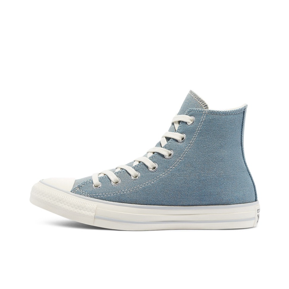 推荐商品：Converse/匡威 Chuck Taylor All Star 帆布鞋 常青款轻便防滑耐磨百搭复古圆头减震贴合高帮 浅蓝/白色Hi