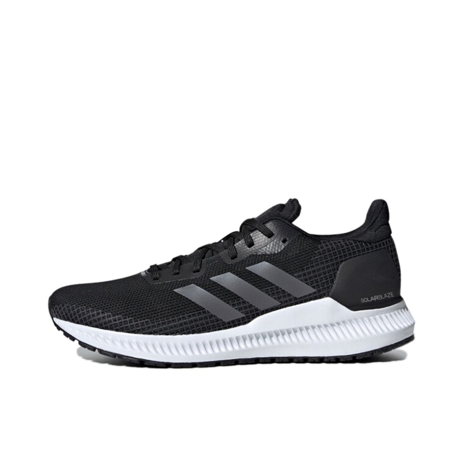 推荐商品：adidas Solar Blaze 跑鞋 网面透气减震轻便防滑耐磨织物 Grey/Core Black/Ftwr White 男款/黑色/白色/灰色