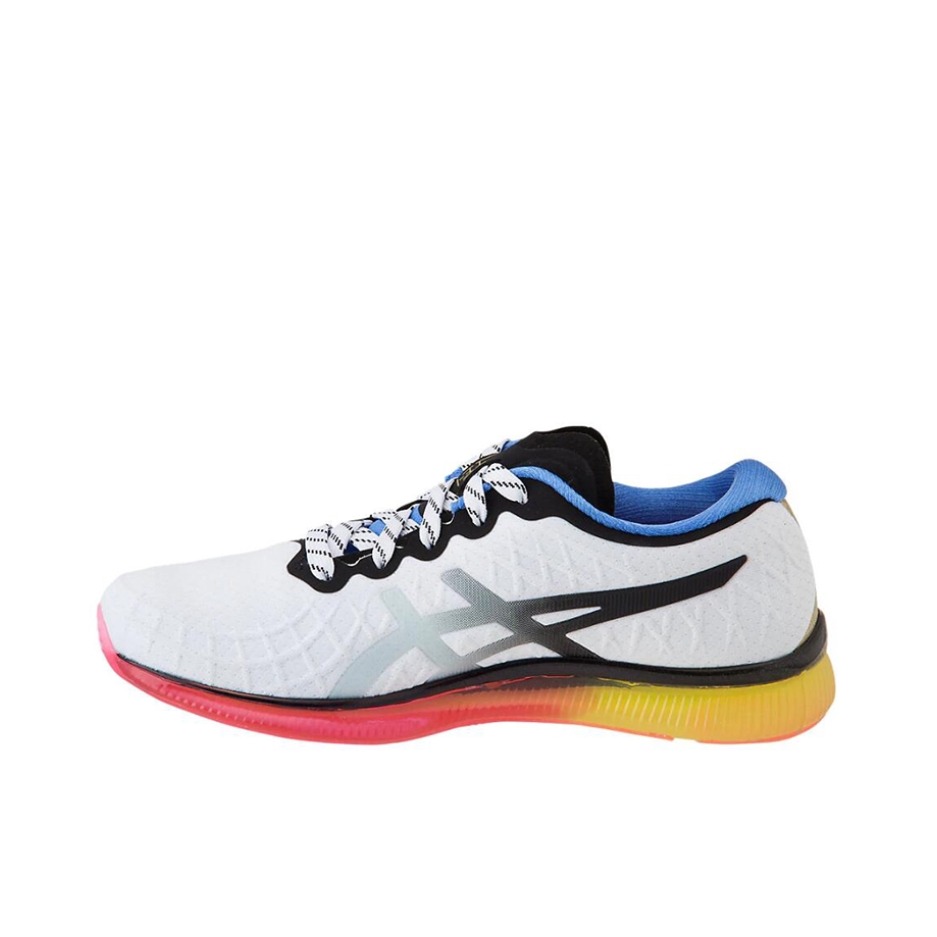 推荐商品：Asics/亚瑟士 Gel-Quantum Infinity 跑鞋 减震防滑耐磨回弹舒适透气马拉松 White/Blue Coast 白黑橙