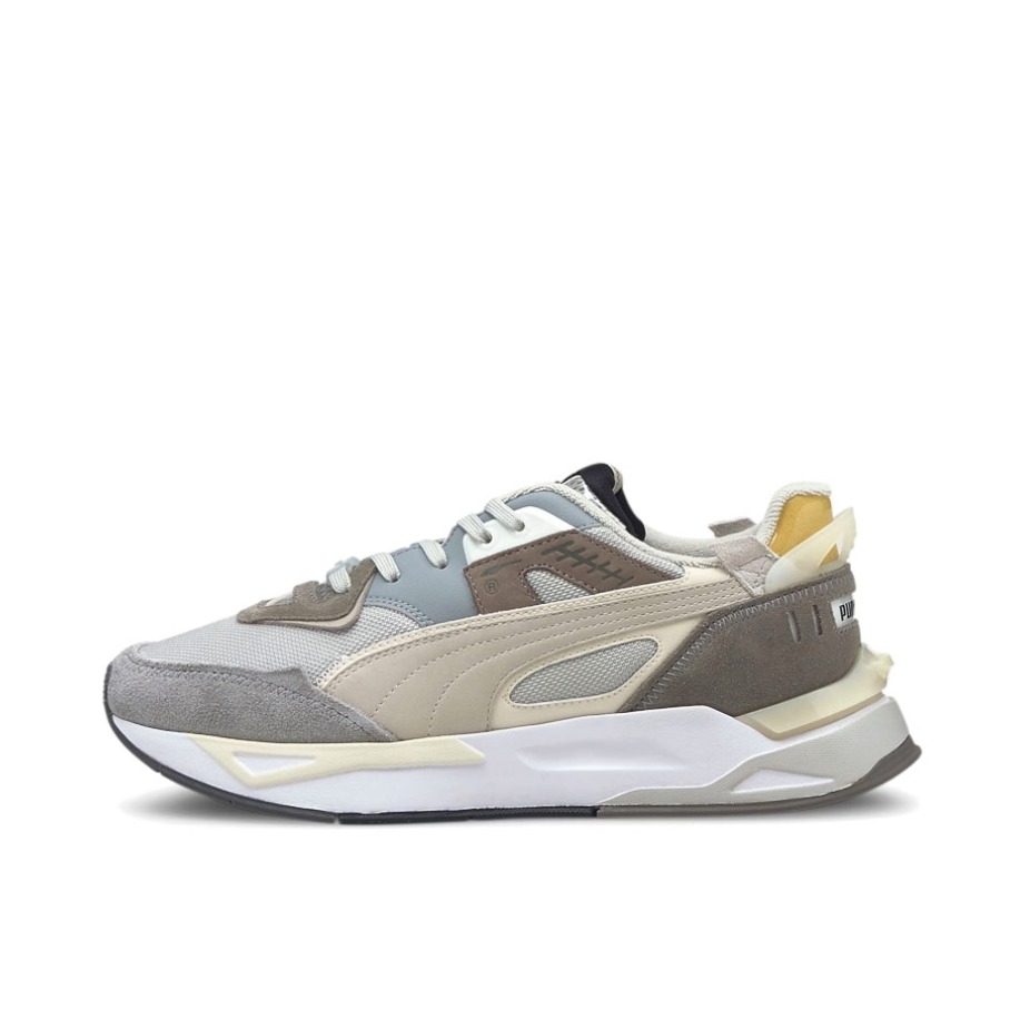 推荐商品：Puma/彪马 Mirage 运动休闲鞋 防滑耐磨时尚潮流舒适透气复古圆头 灰蓝/米色
