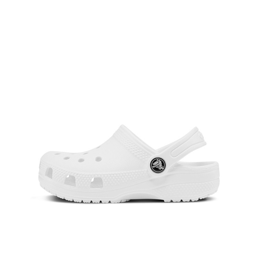 推荐商品：Crocs/卡骆驰 Classic clog 小克骆格 轻便透气 舒适休闲 防滑耐磨 沙滩运动 包头 防踢 平跟 洞洞鞋 中小童 树脂 凉鞋儿童 204536 小童/白色