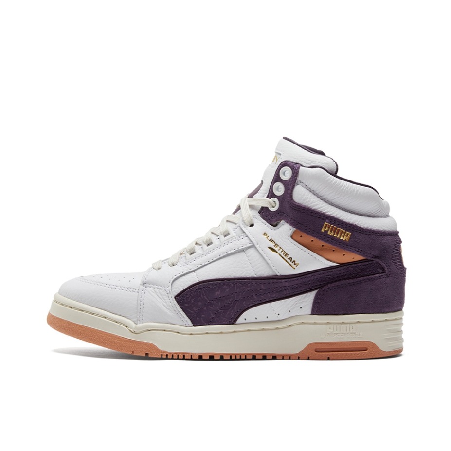 推荐商品：Puma/彪马 Slipstream 板鞋 潮流复古防滑耐磨舒适透气减震圆头 白色/紫色