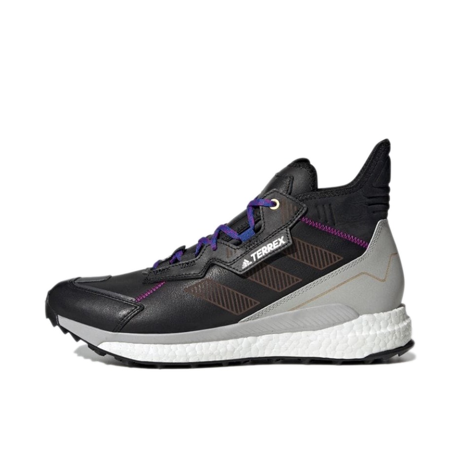 推荐商品：adidas Terrex Free Hyperblue Mid 防滑减震 透气 登山 徒步鞋 黑色/灰色