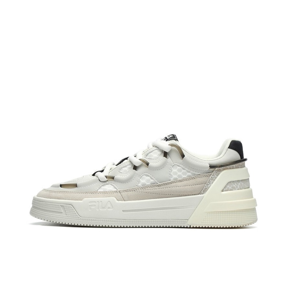 推荐商品：FILA/斐乐 Heritage 防滑耐磨 舒适透气 减震 圆头 复古 休闲鞋 明亮白/香草冰