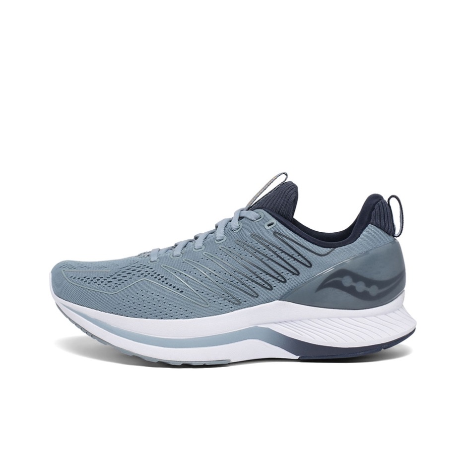 推荐商品：Saucony/索康尼 Endorphin Shift 啡迅 缓震轻便 防滑耐磨 网布透气 织物 跑鞋 浅兰/白色