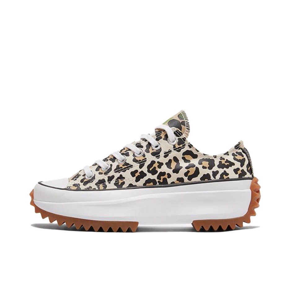 推荐商品：Converse/匡威 Run Star Hike 厚底 防滑 松糕鞋 增高鞋 运动休闲鞋 豹纹/白色