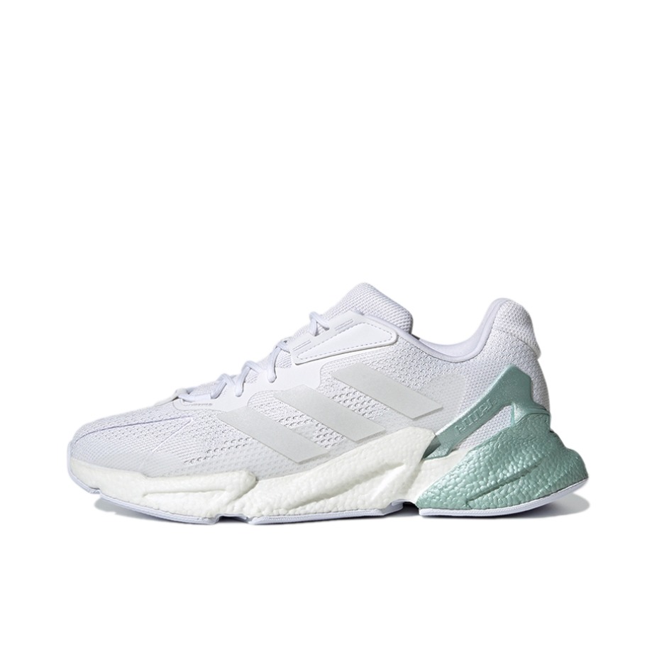 推荐商品：adidas X9000L4 跑鞋 缓震防滑耐磨透气网面合成革织物轻运动短跑圆头回弹 白/薄荷绿
