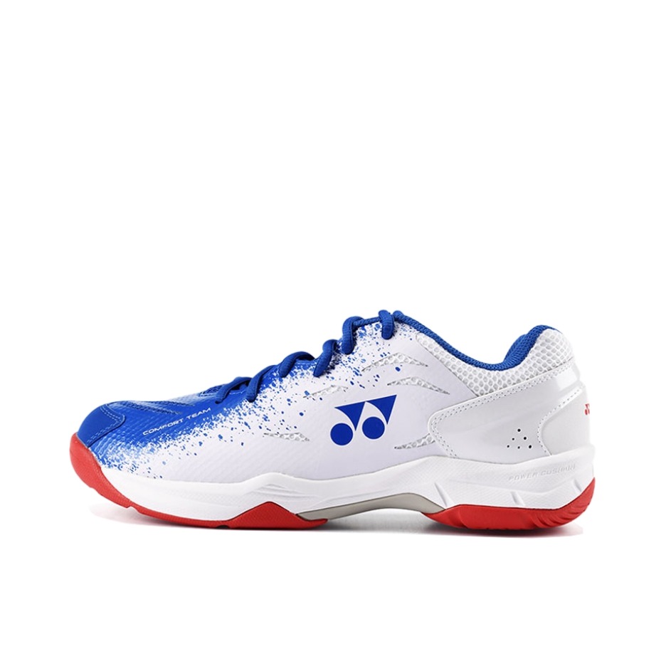 推荐商品：YONEX/尤尼克斯 Power Cushion CFT 羽毛球鞋 织物合成革低帮平跟轻量包裹性 白色/蓝色