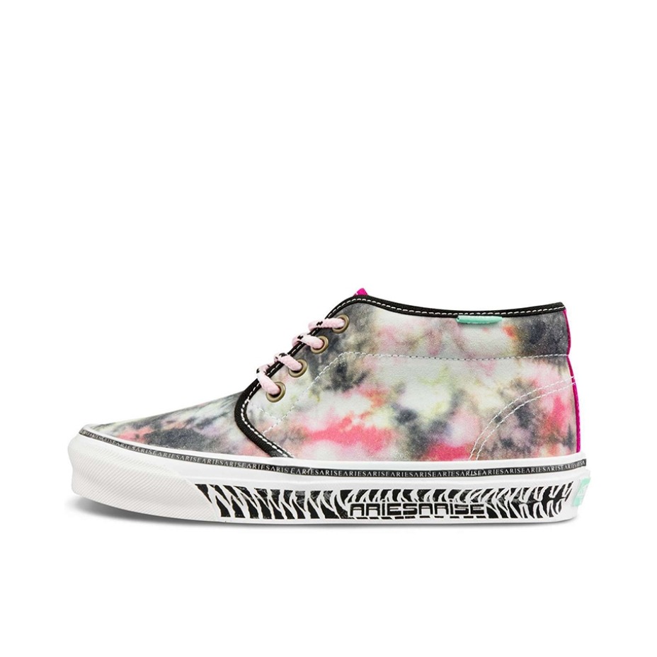 推荐商品：Vans/范斯 SK8-Mid 板鞋 潮流拼接复古百搭防滑耐磨 彩色/粉
