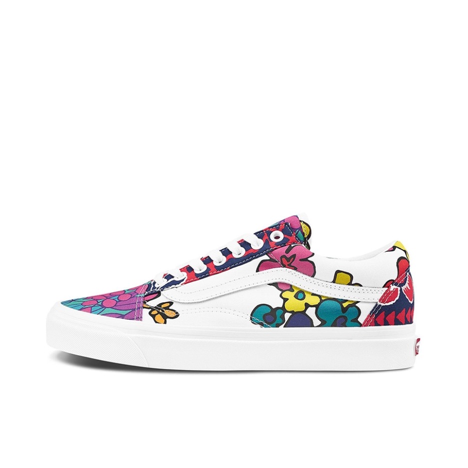 推荐商品：Vans/范斯 Old Skool 滑板鞋 板鞋 轻便防滑复古舒适经典 安纳海姆彩色/花卉