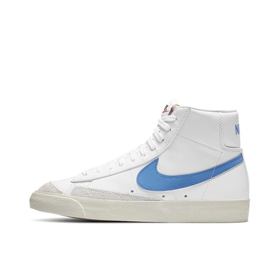 推荐商品：Nike Blazer 板鞋 经典复古防滑舒适百搭 Royal Pulse 中帮/白色/照片蓝/灰色