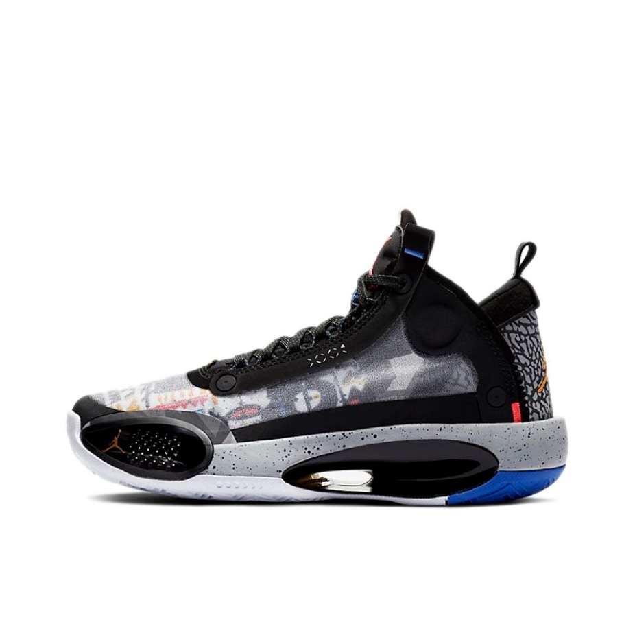 推荐商品：Air Jordan 34 篮球鞋 缓震支撑防滑耐磨实战回弹 GS爆裂纹/黑色/白色