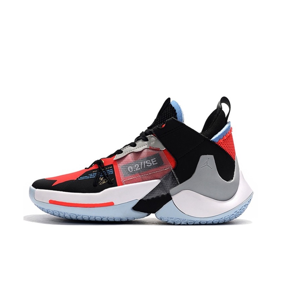 推荐商品：Jordan Why Not Zer0.2 威少2 篮球鞋 缓震耐磨防滑回弹实战 Black/Crimson/LightGrey GS/黑色/粉色/蓝色