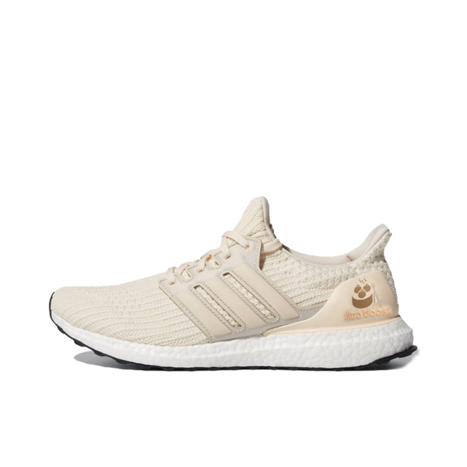 推荐商品：adidas UltraBoost 4.0 跑鞋 经典缓震透气防滑耐磨织物支撑抗扭转长跑轻运动圆头 Ivory/AntiqueWhite 广州限定/米白色