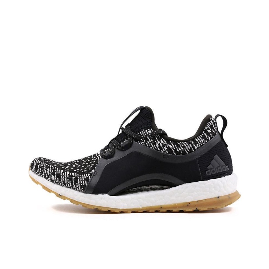 推荐商品：adidas Pure Boost X 跑鞋 网面透气防滑耐磨减震轻便舒适百搭 Core Black/Cloud White/Core Black 黑灰斑点