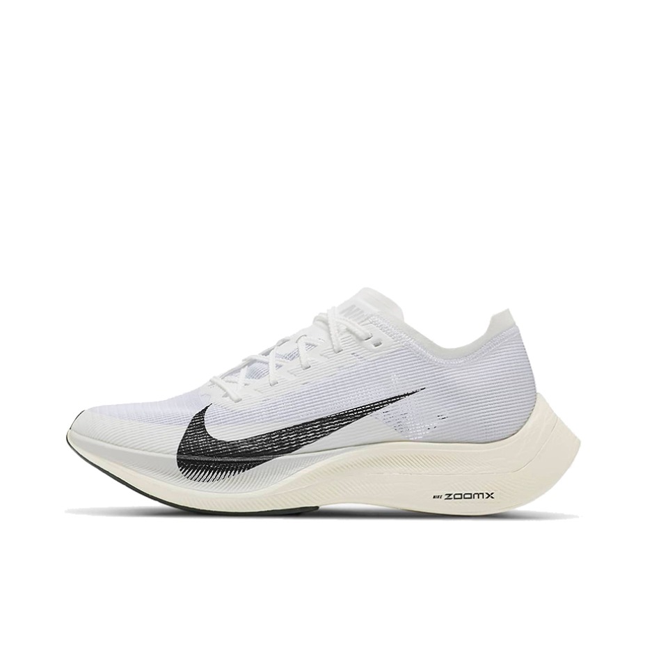 推荐商品：Nike ZoomX VaporFly NEXT% 2 跑鞋 全掌碳板舒适支撑防滑耐磨减震透气织物泡棉包裹性回弹长跑 黑色/白色/灰色