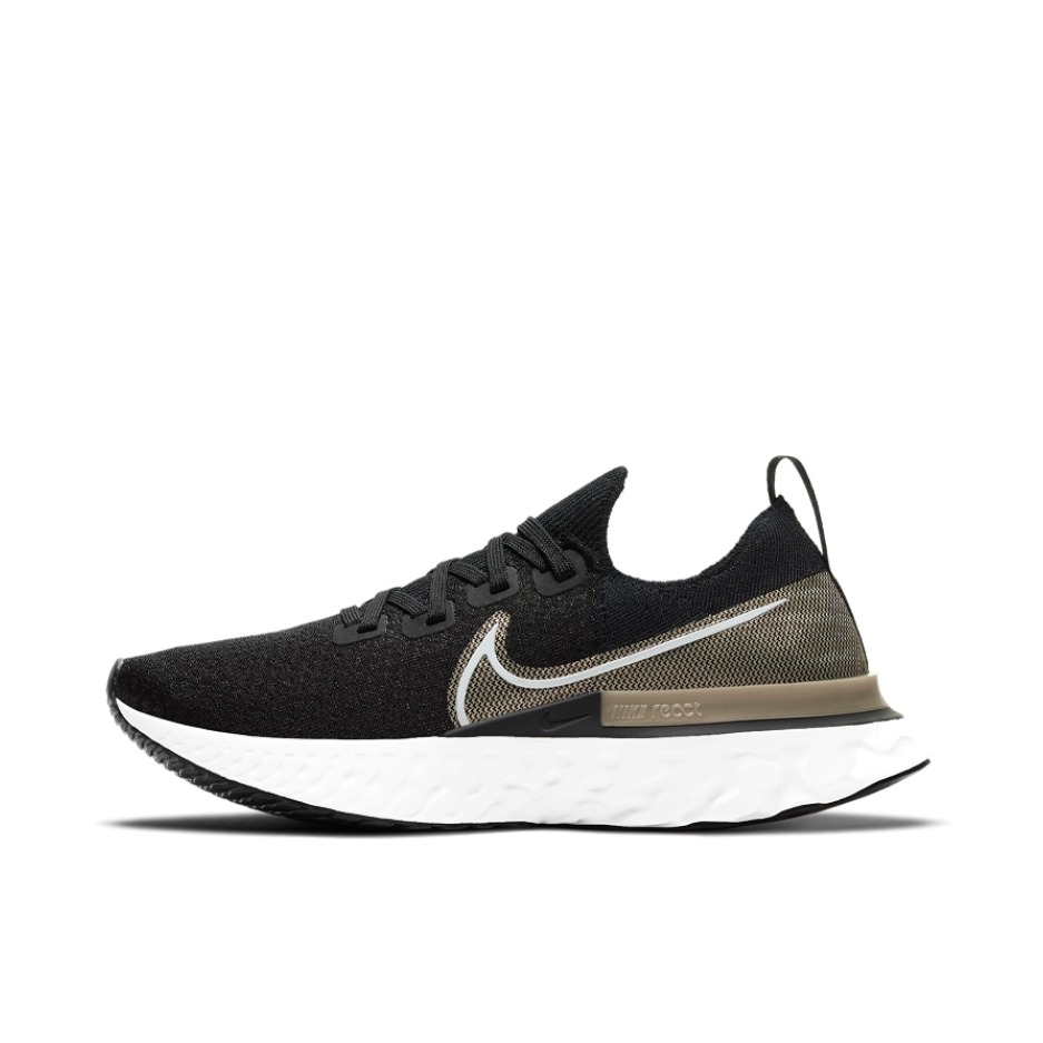 推荐商品：Nike React Infinity Run 跑鞋 减震舒适防滑耐磨轻便透气潮流百搭时尚休闲运动织物 黑色/金色