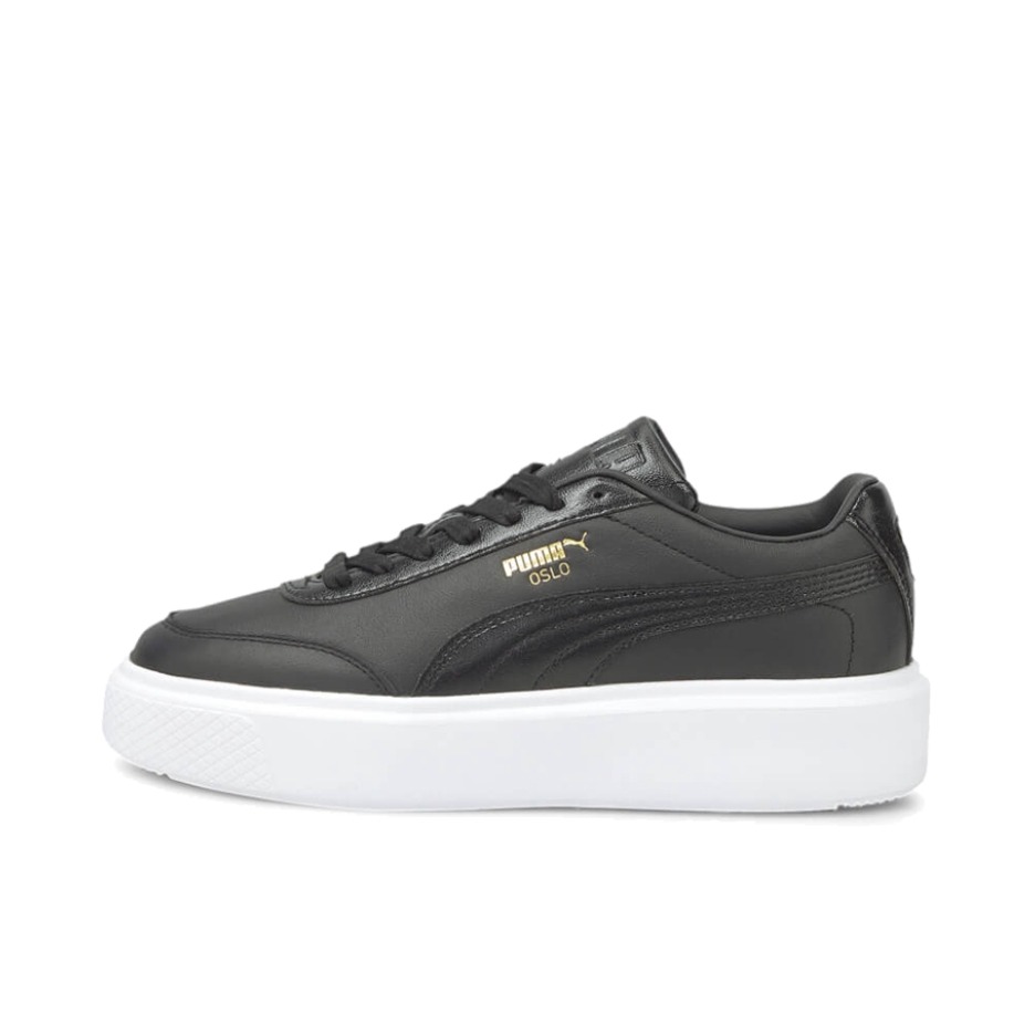 推荐商品：Puma/彪马 Oslo Maya 运动休闲鞋 防滑耐磨舒适百搭潮流复古厚底透气 黑色/金色