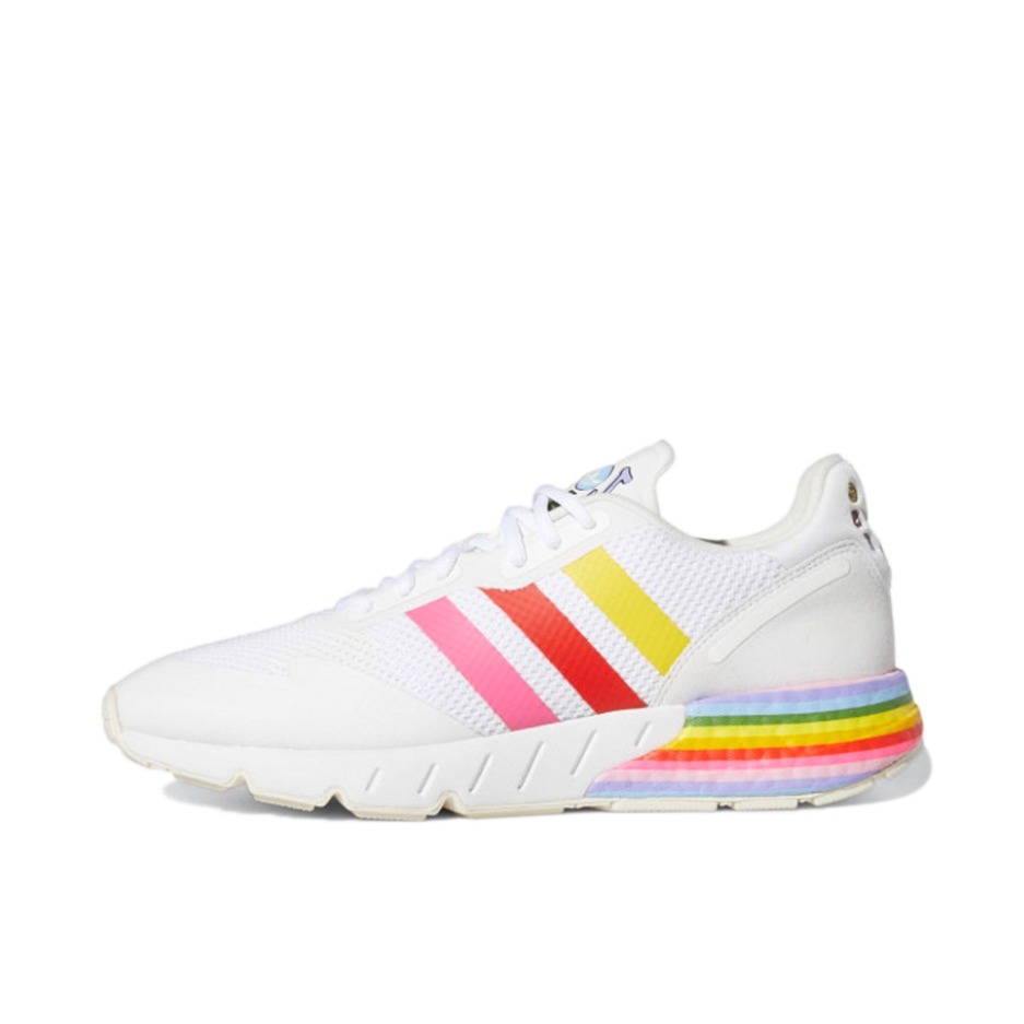adidas Originals ZX 1K Boost 防滑耐磨 舒适减震 轻便透气 复古 跑鞋 Pride/白