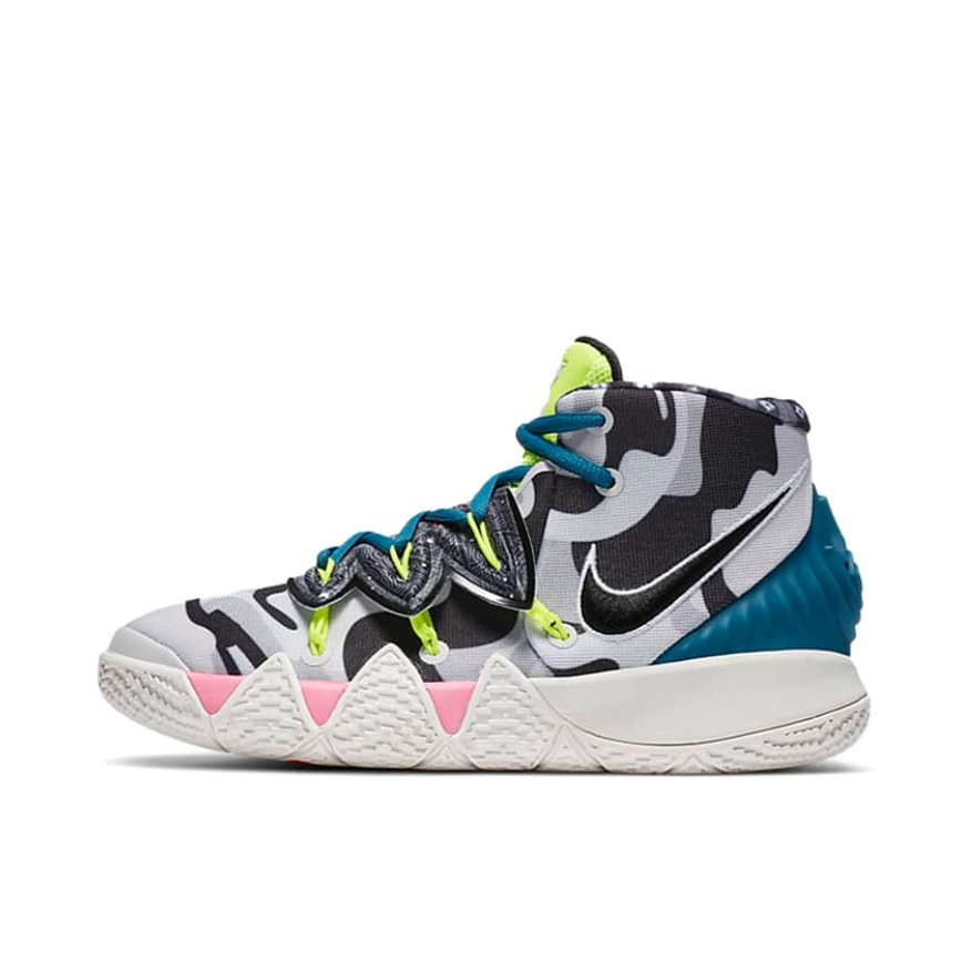 推荐商品：Nike Kyrie S2 欧文S2 篮球鞋 实战训练减震回弹扎染织物 What The Inline GS/黑色/白色/浅灰
