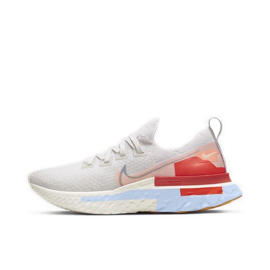 推荐商品：Nike React Infinity Run 跑鞋 减震舒适防滑耐磨轻便透气潮流百搭时尚休闲运动织物 灰粉红